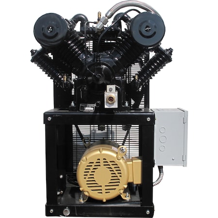 Industrial Gold 7.5Hp, 208-230V, 1 Phase, 60Hz, Cube Air Compressor, 28Cfm at 175Psi IGQ71-6-E